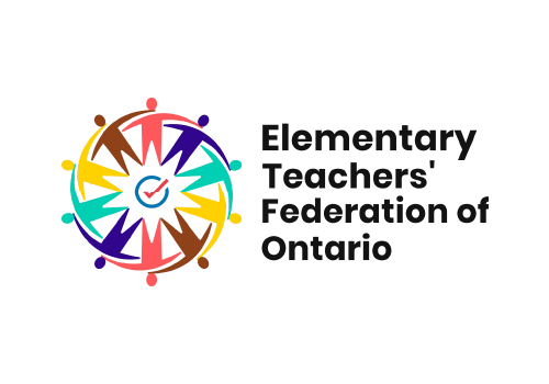 A logo for the elementary teachers ' federation of ontario.